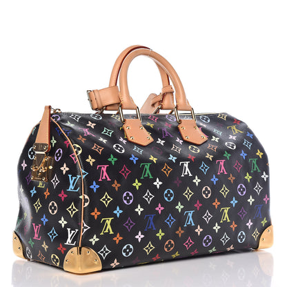 Louis Vuitton Monogram Multicolor Speedy 40 Black 3 of 13