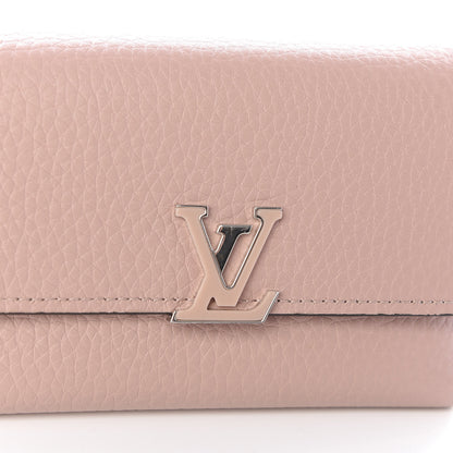 Louis Vuitton Taurillon Capucines Compact Wallet Magnolia 7 of 8