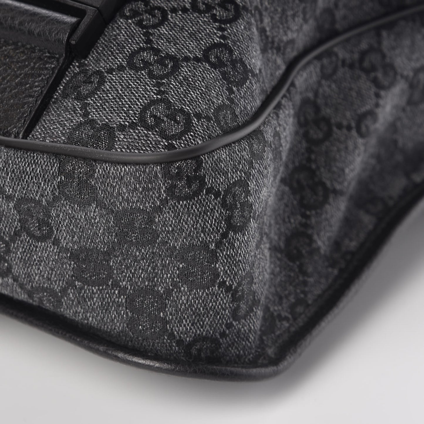 Denim Monogram Hysteria Double Buckle Flap Messenger Bag