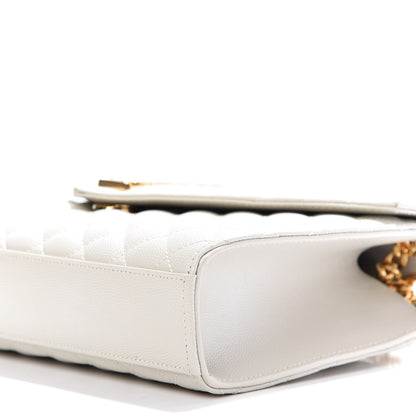 Saint Laurent Grain De Poudre Textured Mixed Matelasse Medium Triquilt Monogram Satchel Porcellana 7 of 8