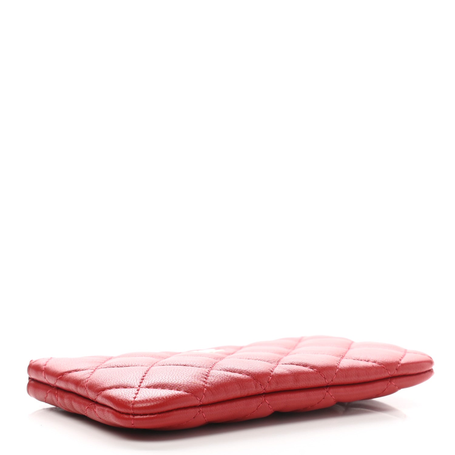 Chanel Lambskin Quilted Small Cosmetic Case Red 4 of 8
