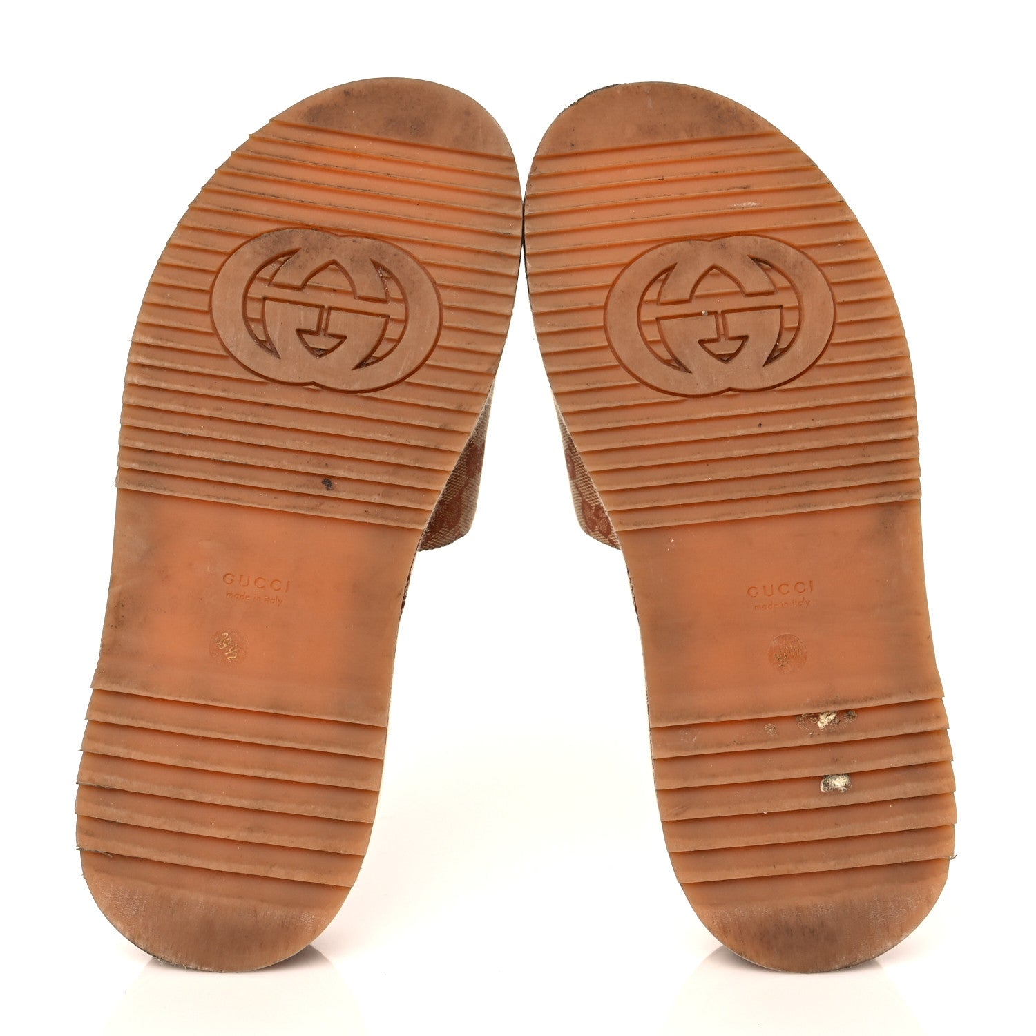 Gucci Canvas GG Monogram Angelina Platform Slide Sandals 39.5 Beige Ruggine 5 of 7