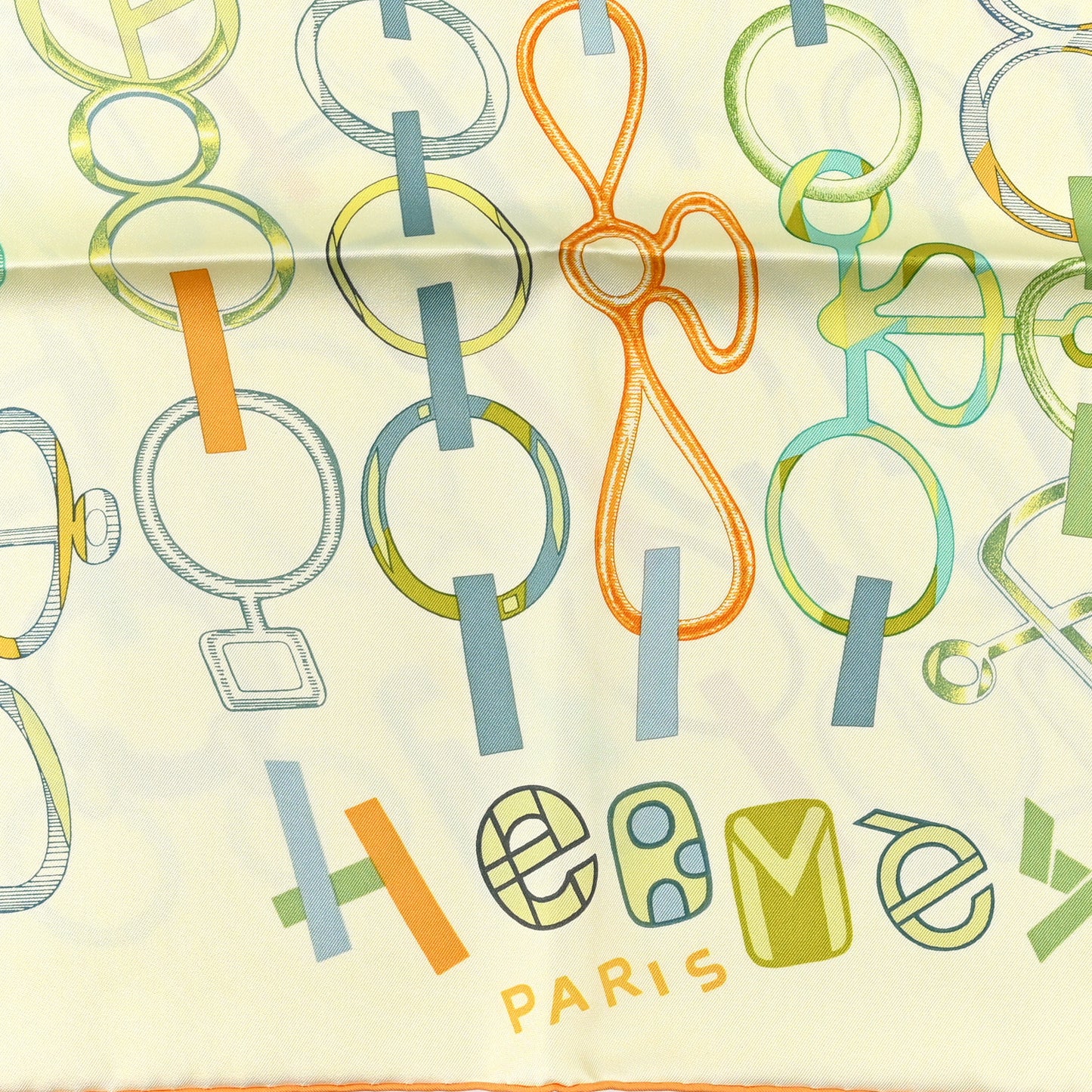 Silk Do Re Boucles Scarf 90 Jaune Soufre Pale