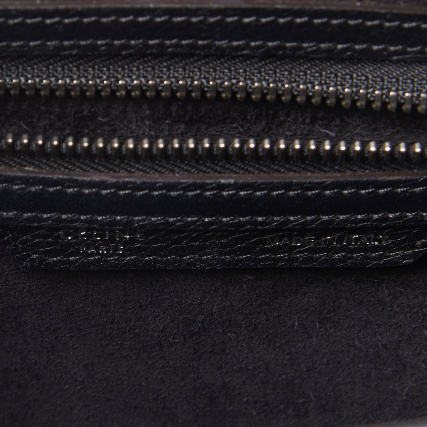 Drummed Calfskin Micro Luggage Black