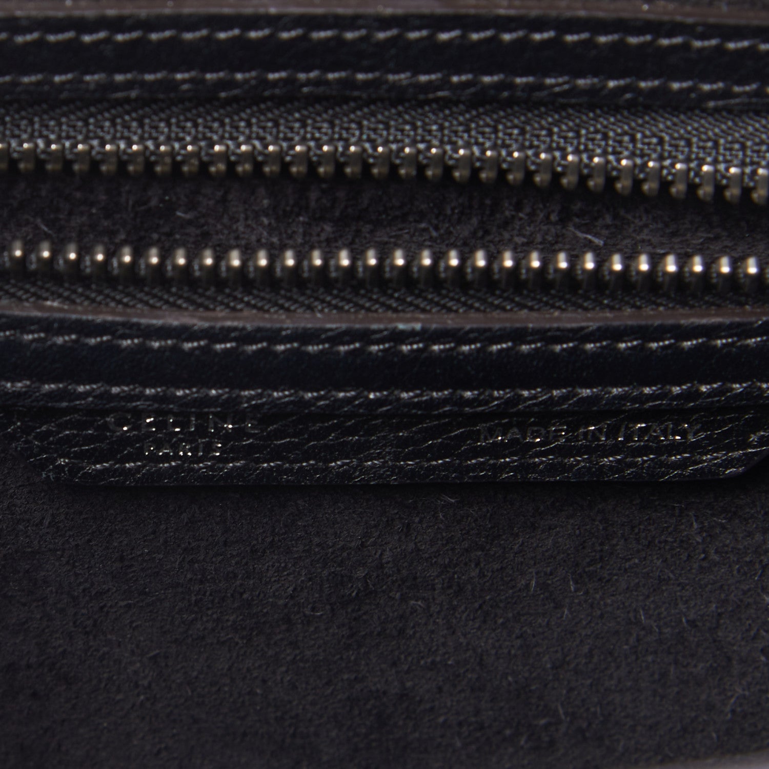 Celine Drummed Calfskin Micro Luggage Black 6 of 10