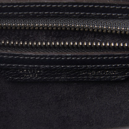Celine Drummed Calfskin Micro Luggage Black 6 of 10