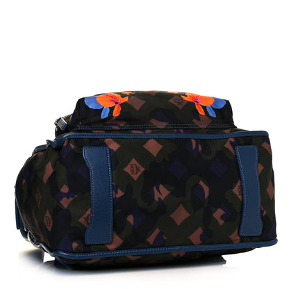 MCM Nylon Floral Camo Dieter Backpack Loden Green 3 of 12