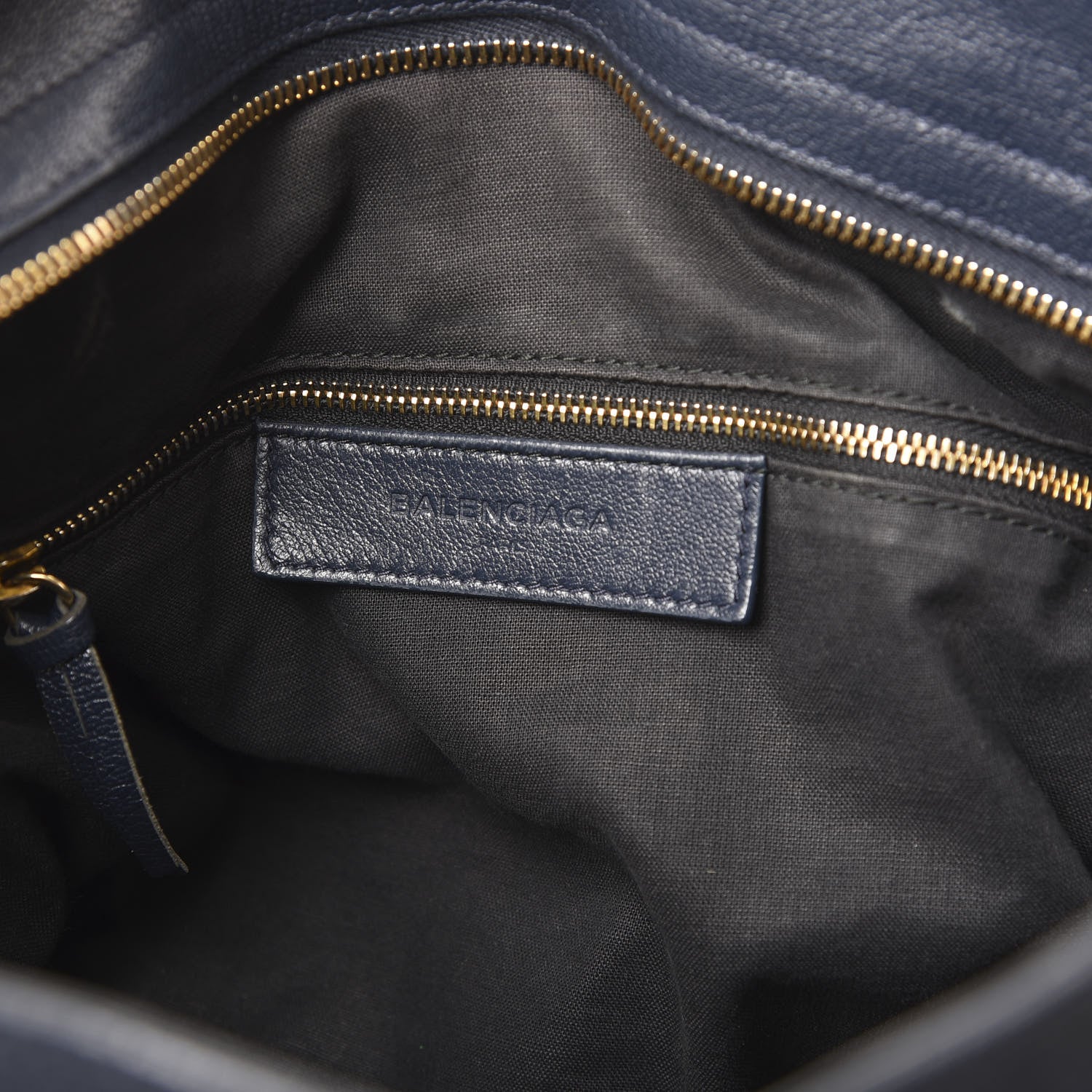 Balenciaga Chevre Gold Metallic Edge Hardware Velo Bleu Nuit Dark Sea 9 of 10
