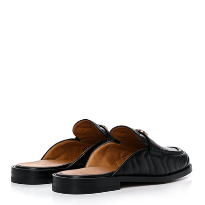 Gucci Nappa Matelasse Mens GG Marmont Slippers 10 Black 4 of 11