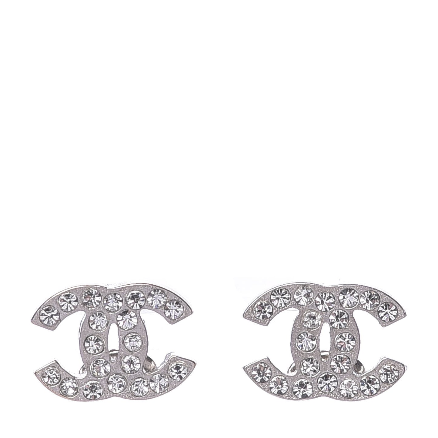Crystal Mini Timeless CC Earrings Silver