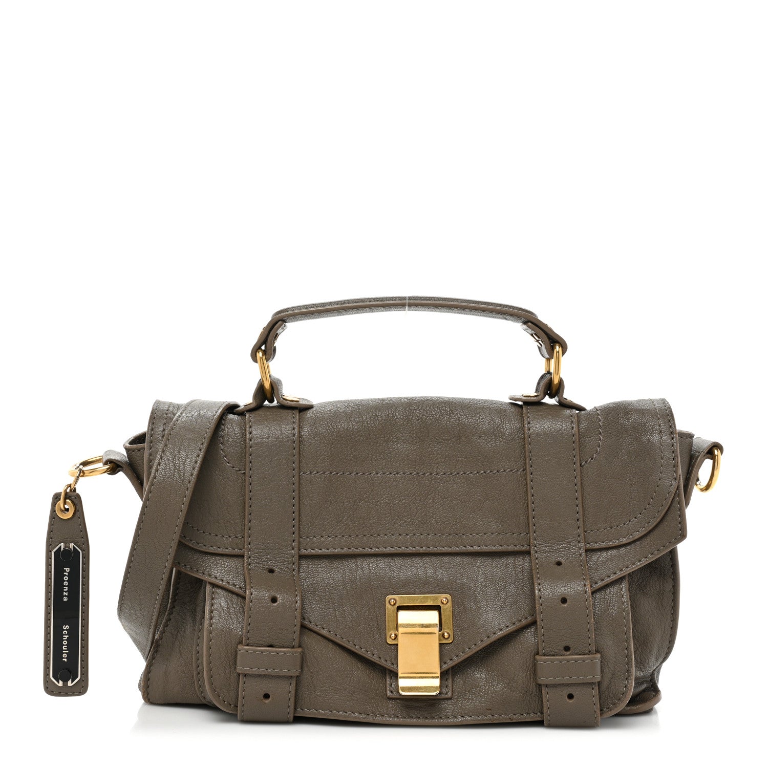 Proenza Schouler Lambskin Tiny PS1 Satchel Smoke 1 of 14