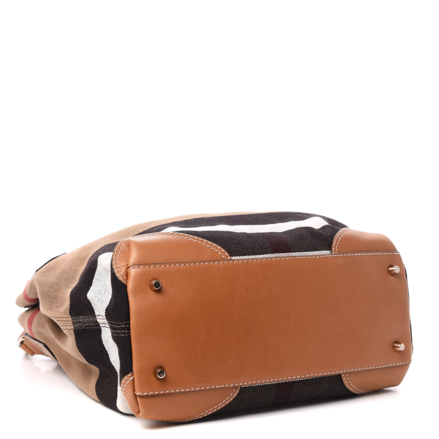 Burberry Canvas Mega Check Medium Maidstone Saddle Brown 4 of 11