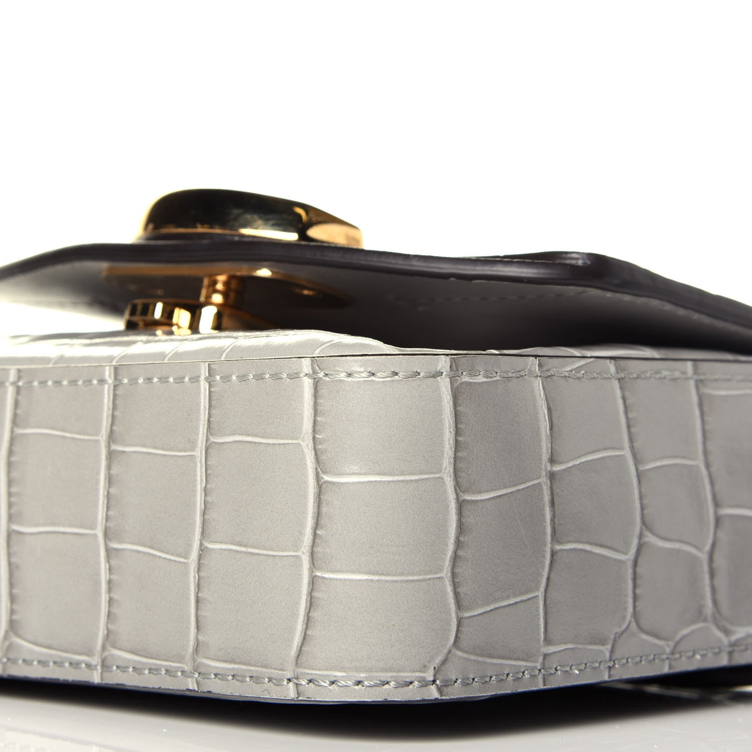 Chloe Calfskin Crocodile Embossed Mini C Bag Stormy Grey 9 of 9
