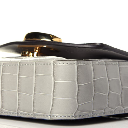 Chloe Calfskin Crocodile Embossed Mini C Bag Stormy Grey 9 of 9