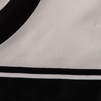 Chanel Silk CC Camellia Scarf Pink White Black 3 of 4