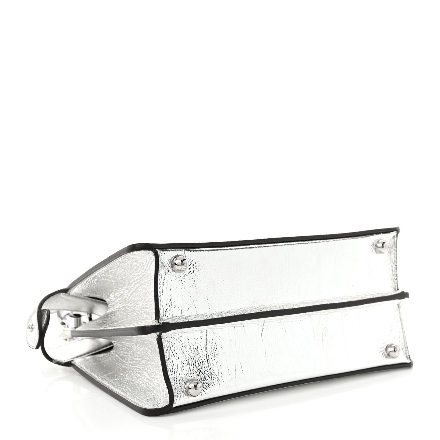 Rock Millenium Laminata Small Peekaboo I SEE U Satchel Argento