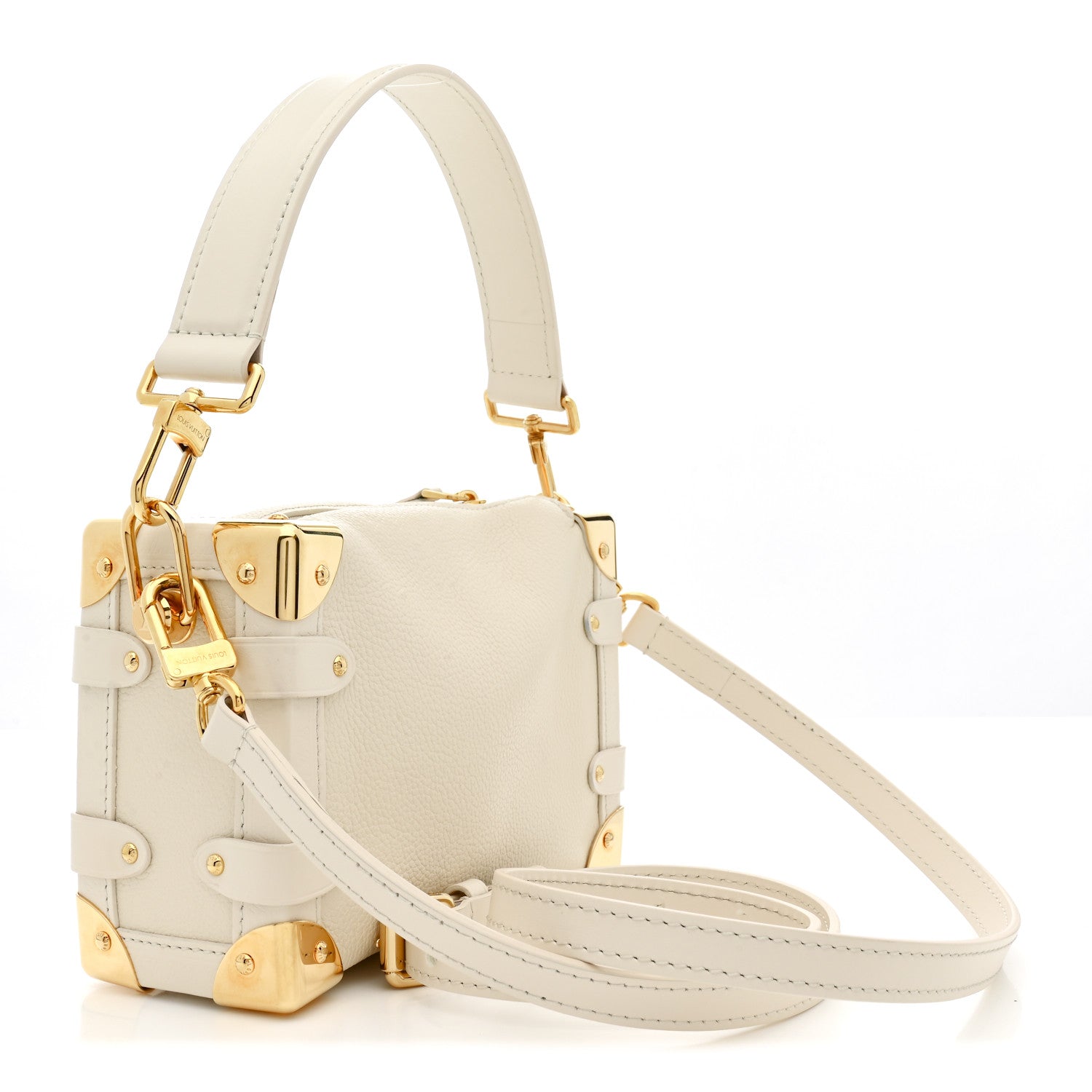 Louis Vuitton Calfskin Side Trunk PM Chalk 5 of 19
