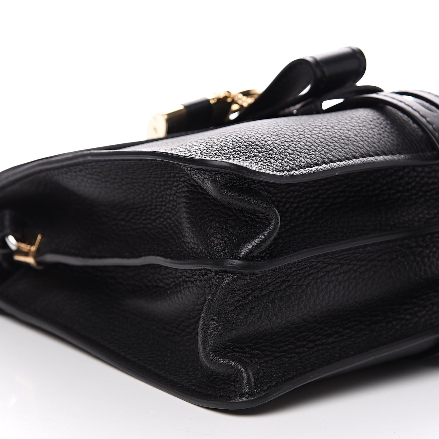 Grained Calfskin Medium Aby Day Shoulder Bag Black