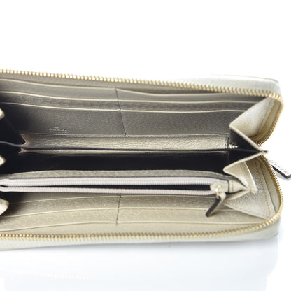 Gucci Monogram Metal Bar Zip Around Wallet Beige Ebony Off White 5 of 7