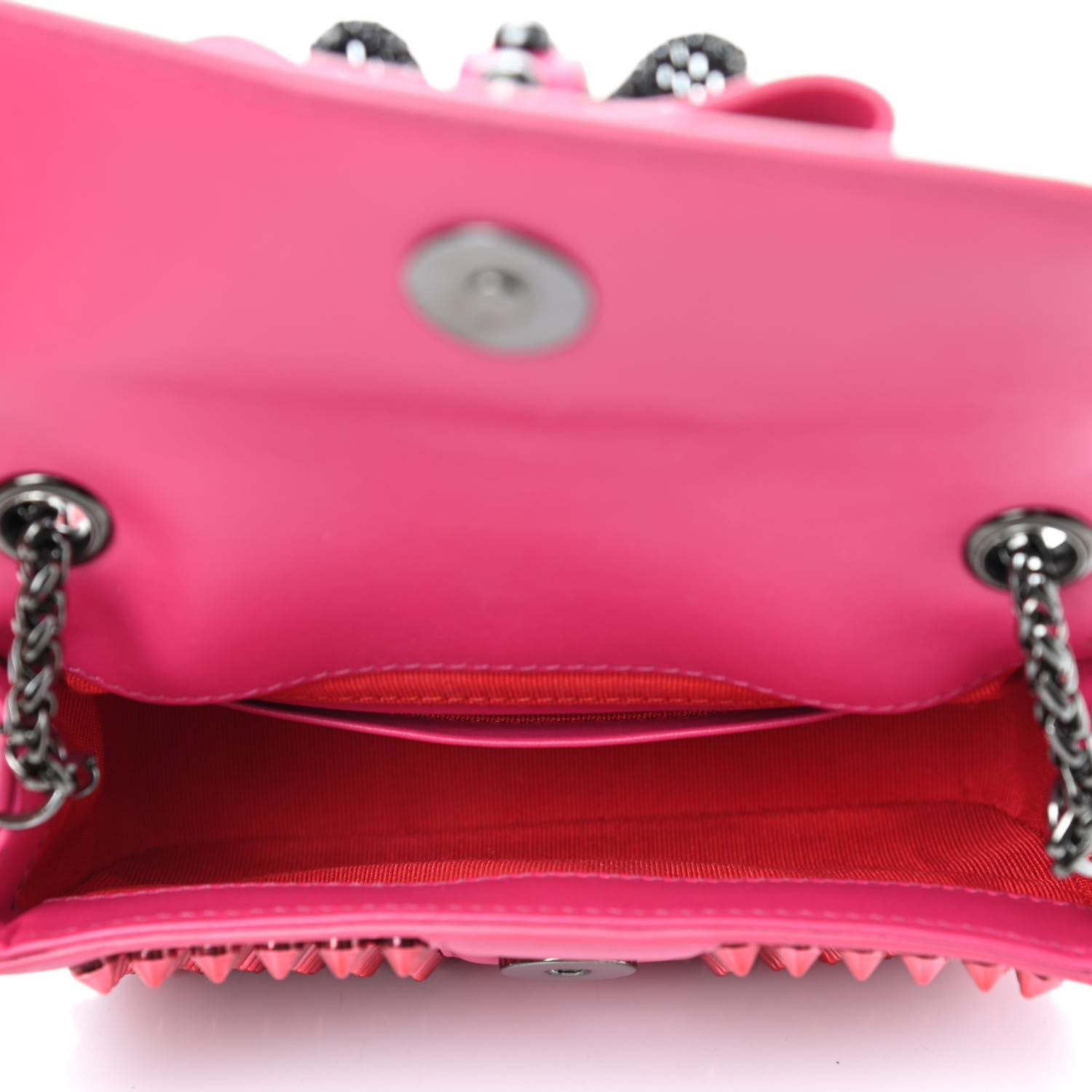 Christian Louboutin Calfskin Spiked Sweety Charity Crossbody Bag Pink 5 of 9