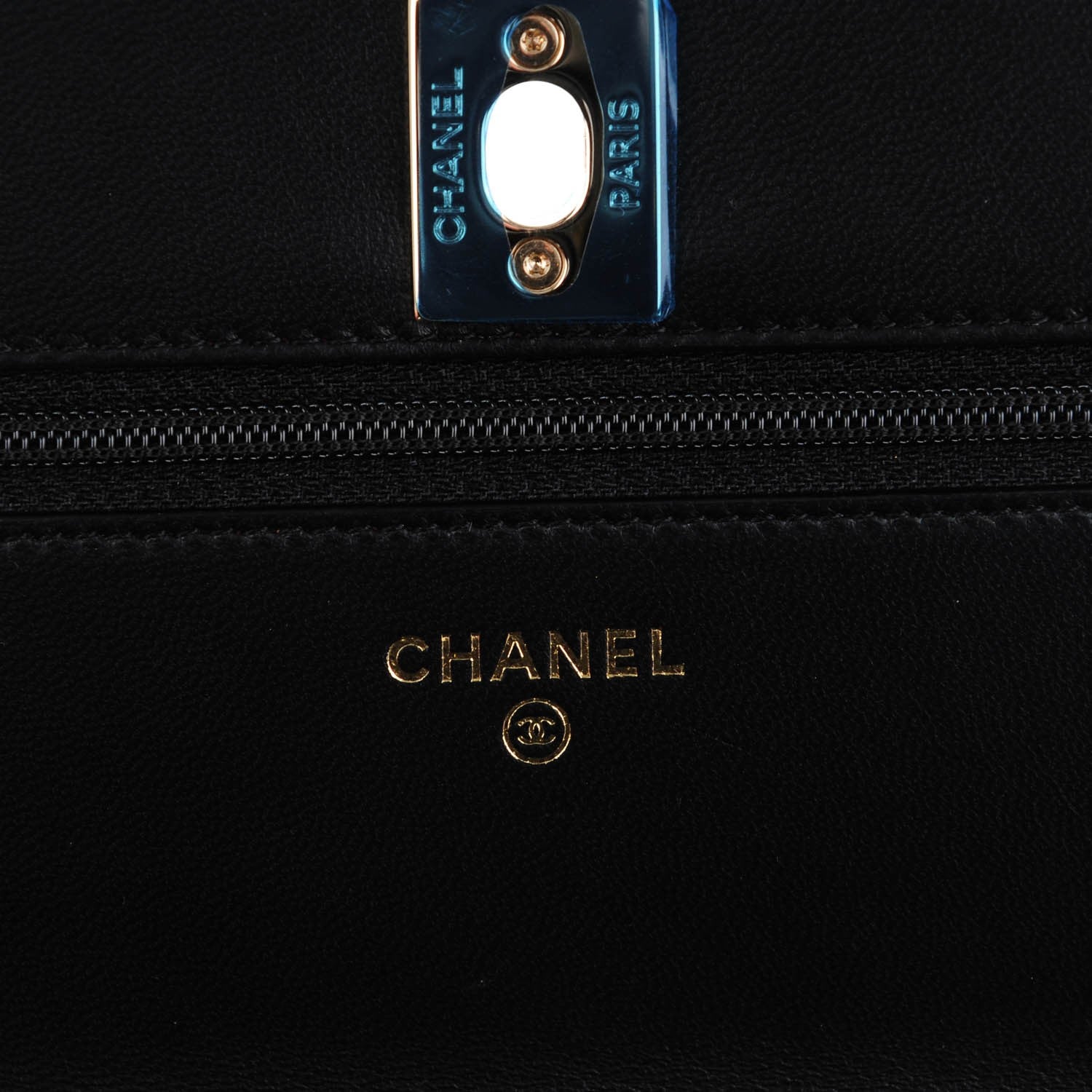 Chanel Lambskin Quilted Trendy CC Wallet On Chain WOC Black 5 of 9
