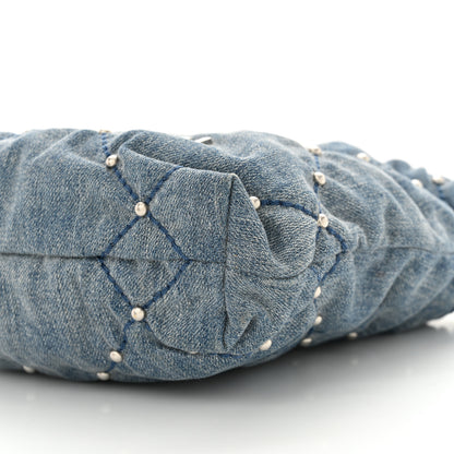 Chanel Washed Denim Quilted Studded Mini Chanel 22 Blue 10 of 10