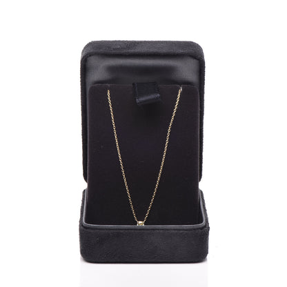 Tiffany 18K Yellow Gold Yellow Diamond .18ct Solitaire Pendant Necklace 7 of 7