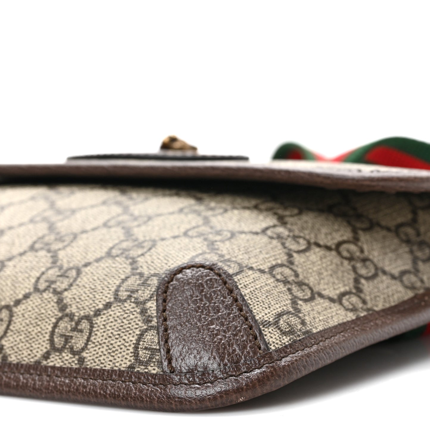 GG Supreme Monogram Neo Vintage Web Belt Bag Brown
