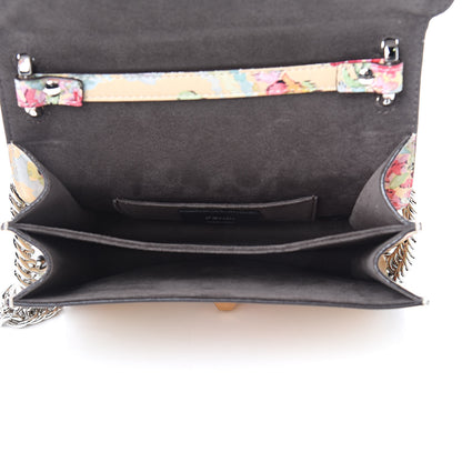 Fendi Vitello Marie Antoinette Print Scalloped Mix Studded Small Kan I Shoulder Bag Panna Multicolor 5 of 10