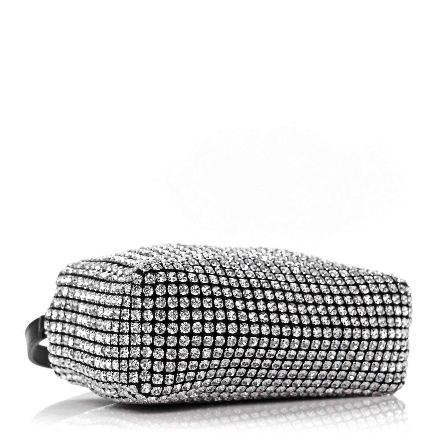Alexander Wang Mesh Crystal Rhinestone Mini Heiress Pouch Black Silver 4 of 9