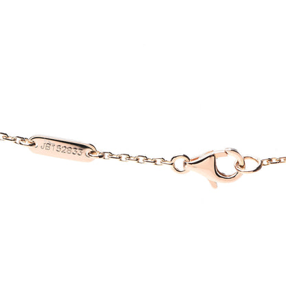 Van Cleef & Arpels 18K Rose Gold Diamond Carnelian Vintage Alhambra Pendant Necklace 5 of 6