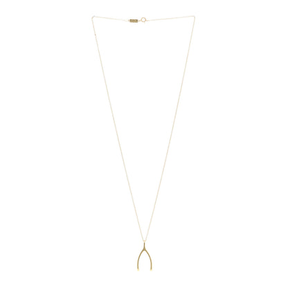 Jennifer Meyer 18K Yellow Gold Wishbone Pendant Necklace 3 of 5