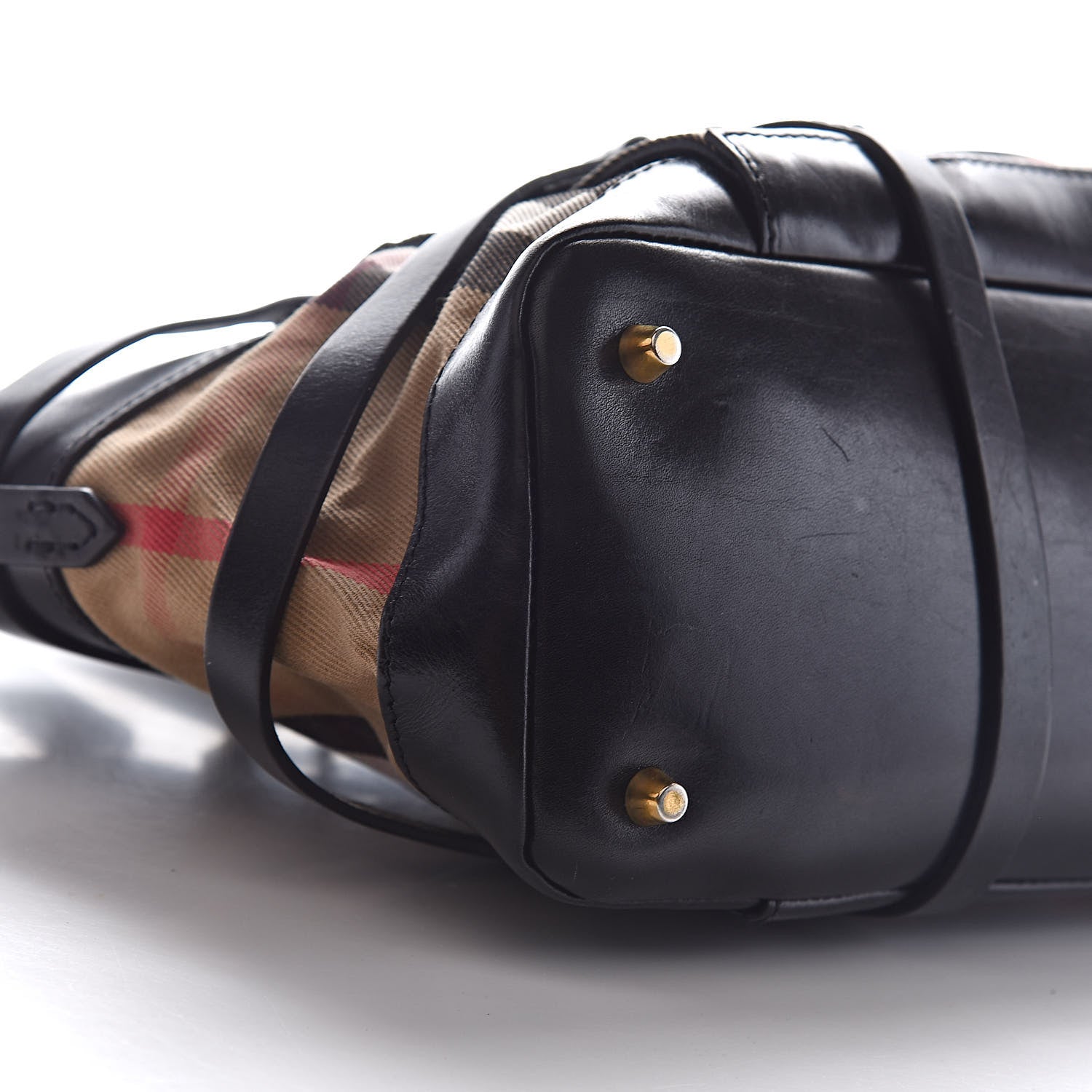 Burberry House Check Bridle Calfskin Kent Bag Black 17 of 20