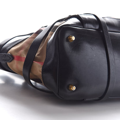 Burberry House Check Bridle Calfskin Kent Bag Black 17 of 20