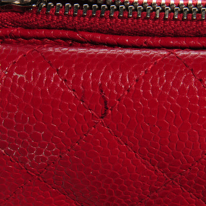 Chanel Caviar Quilted Coin Purse Red 14 of 19