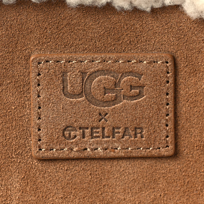 Telfar X UGG Suede Shearling Medium Shopping Bag Chestnut 8 of 8