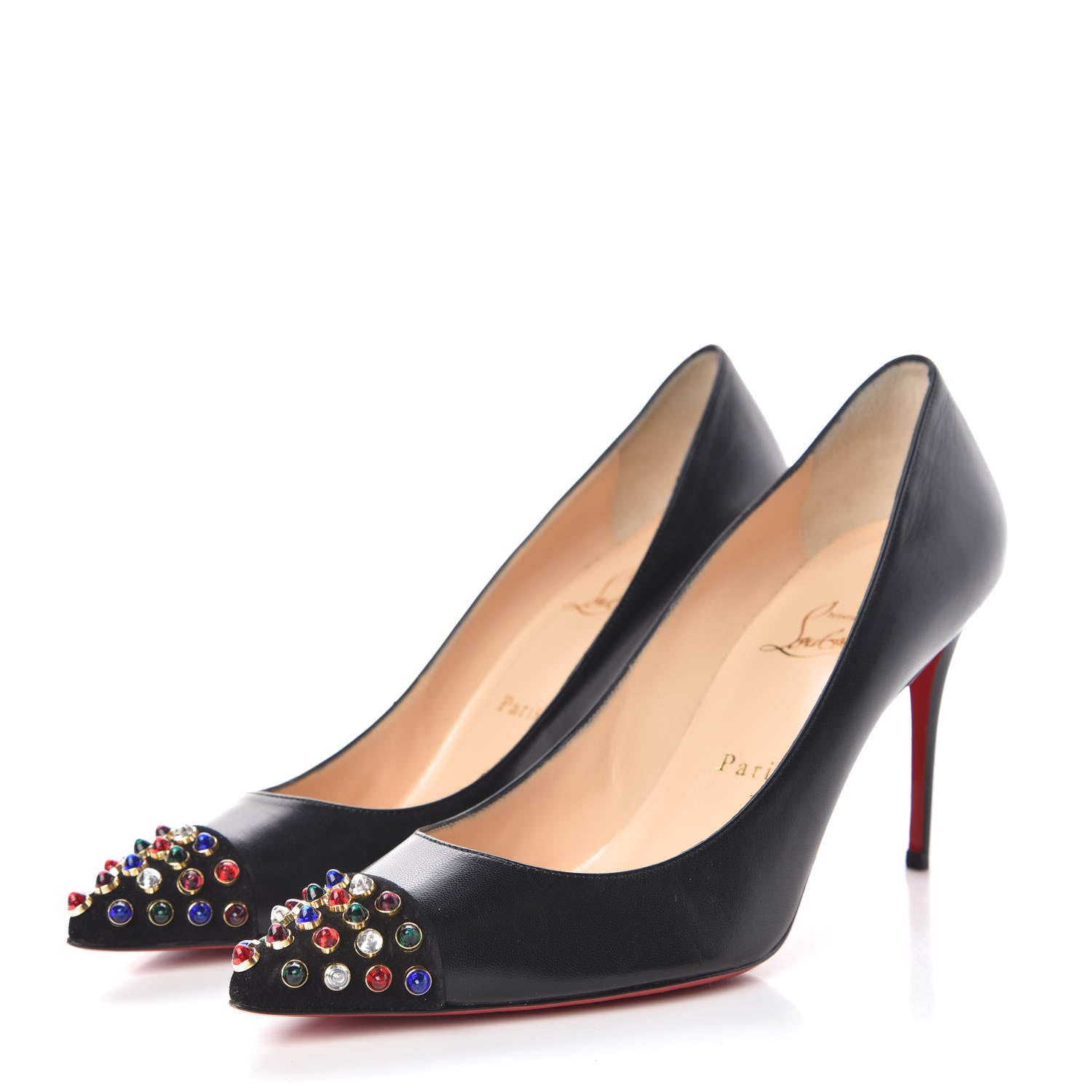 Christian Louboutin Kid Cabo 85 Pumps 39 Black Multicolor 3 of 8