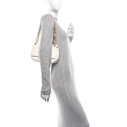 Chanel Lambskin Quilted Chanel Clip Flap White 2 of 10