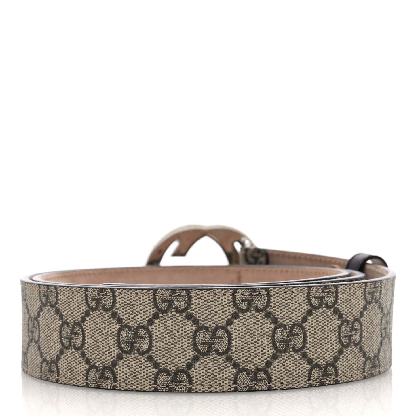 GG Supreme Monogram Selleria Calfskin Interlocking G 40mm Belt 110 44 Beige Ebony Cocoa