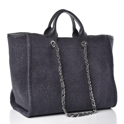 Chanel Lurex Boucle Medium Deauville Tote Grey 3 of 7