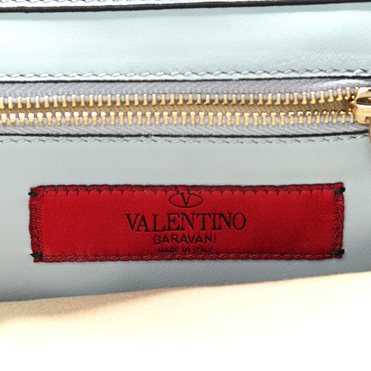 Vitello Mini Rockstud Tote Sky Sorbet