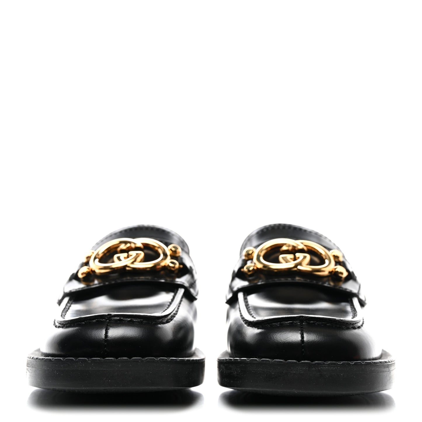 Spice Lux Womens Interlocking G Slippers 35 Black