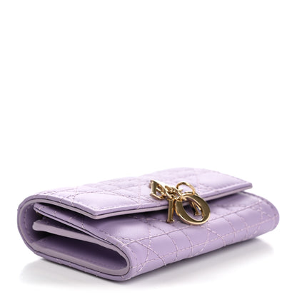 Christian Dior Lambskin Cannage Miss Dior Glycine Wallet Purple 4 of 8