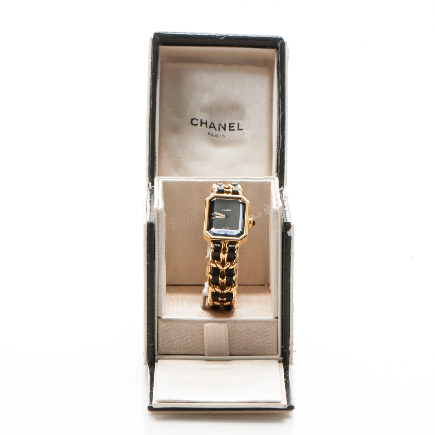 Chanel Stainless Steel Lambskin 20mm Chain Premiere Quartz Watch Gold M 8 of 8