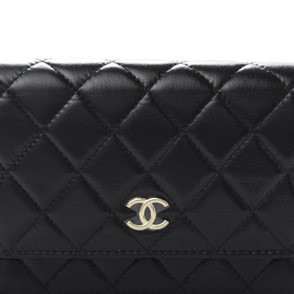 Chanel Calfskin Quilted Mini Maxi Pearls Wallet On Chain WOC Black 12 of 13