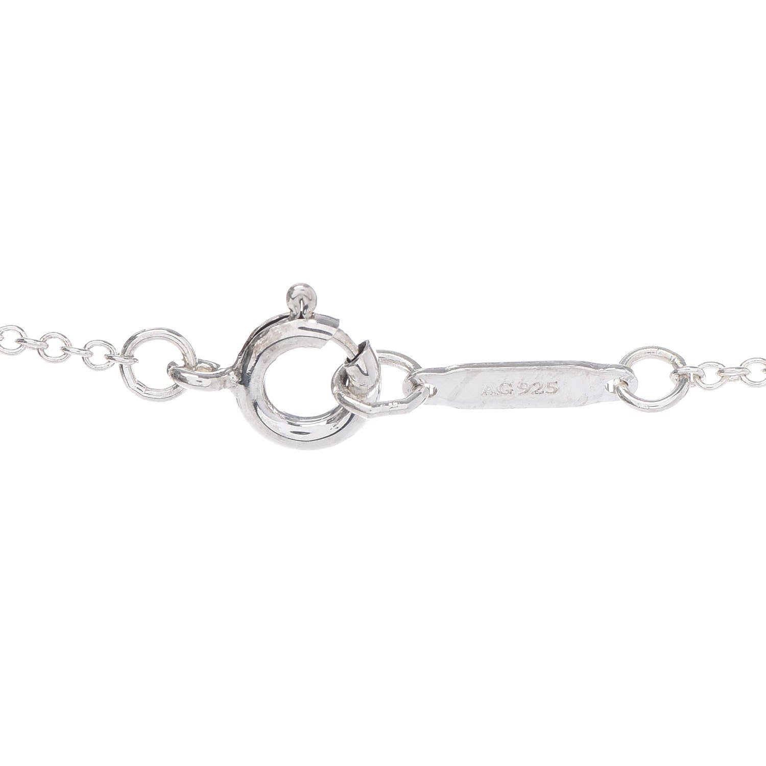 Tiffany Sterling Silver Atlas Bar Pendant Necklace 5 of 6