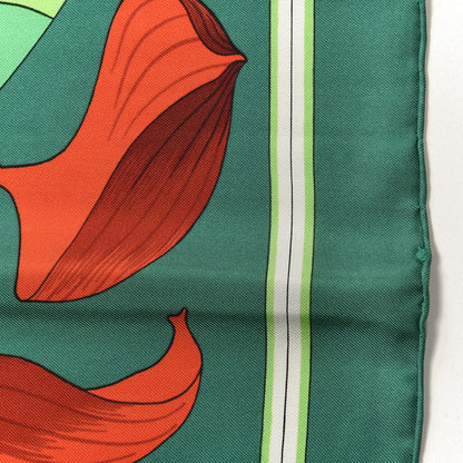 Hermes Silk Fleurs de Lotus Scarf 90 4 of 5