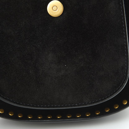 Chloe Suede Calfskin Braided Mini Hudson Shoulder Bag Black 12 of 12