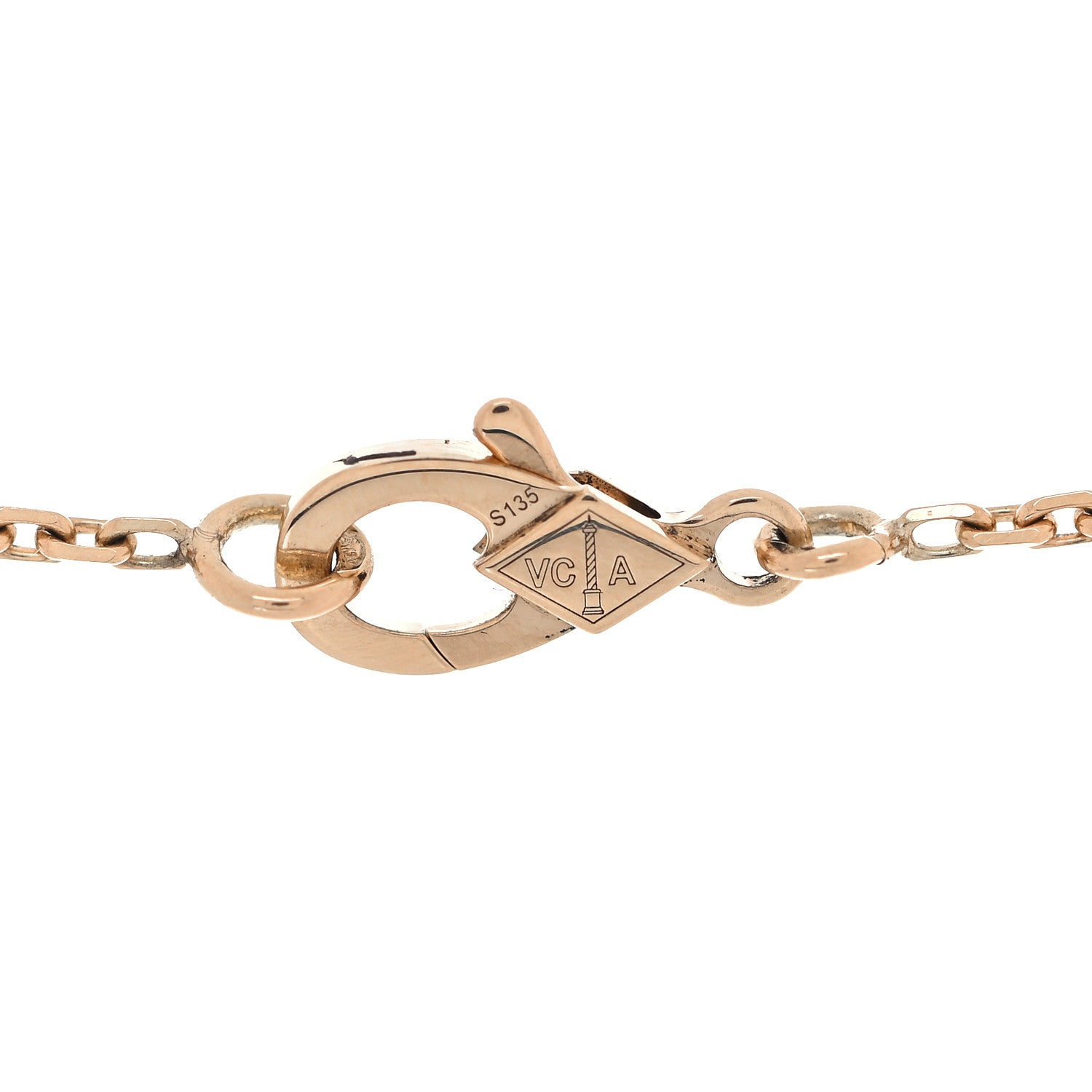 Van Cleef & Arpels 18K Yellow Gold Mother of Pearl Lucky Alhambra Butterfly Pendant Necklace 11 of 12