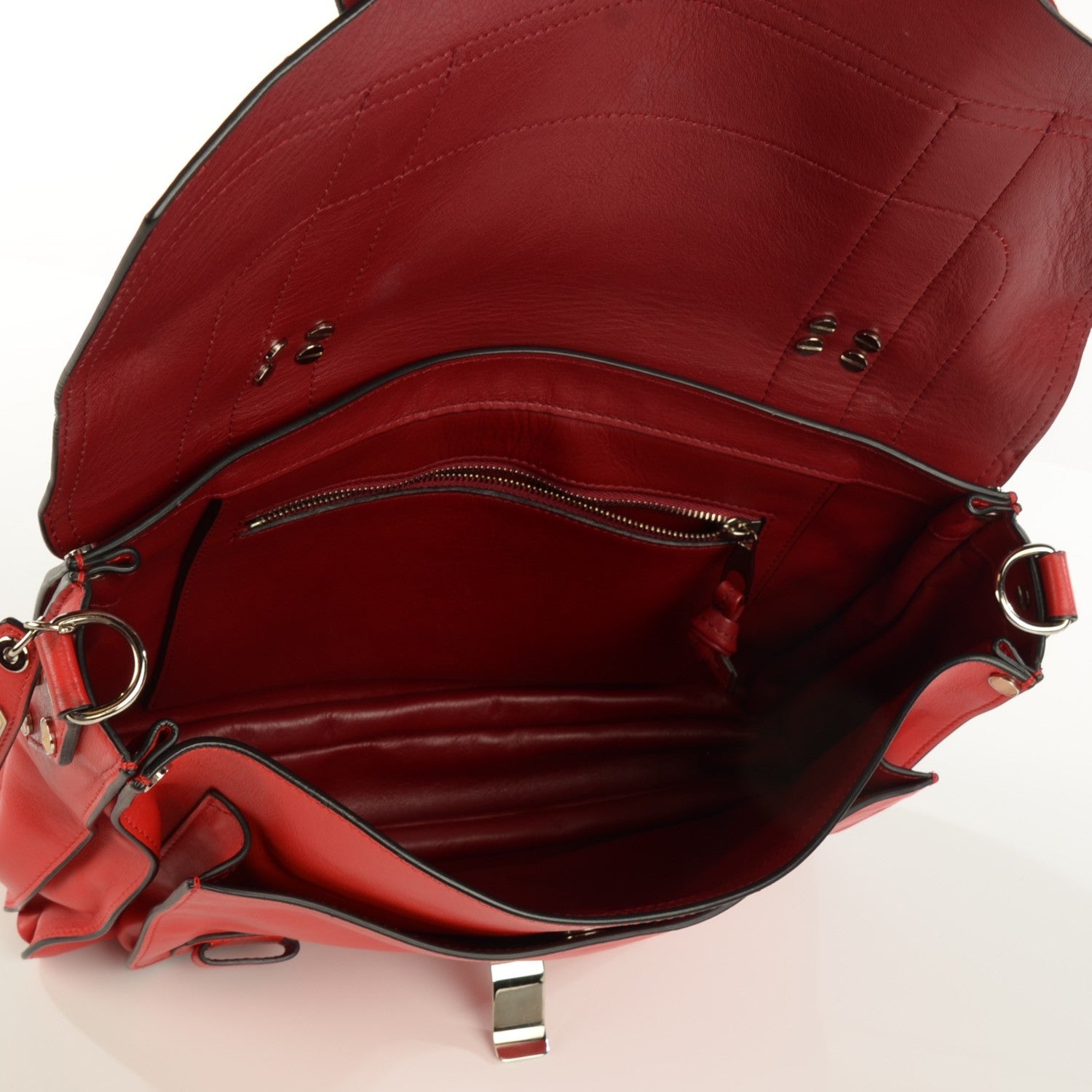 Proenza Schouler Calfskin Medium Double Sided PS1 Satchel Poppy Chianti 4 of 10